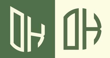kreativ einfach Initiale Briefe in Ordnung Logo Designs bündeln. vektor