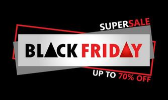 schwarz Freitag Verkauf Banner Vektor Design Illustration mit schwarz Hintergrund