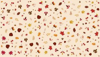Muster Hintergrund Layout dekoriert mit Blätter von Herbst zum ein Einkaufen Verkauf oder Banner, Promo Poster, Rahmen Flugblatt, oder Netz. Vektor Illustration.