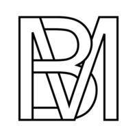 Logo Zeichen mb bm, Symbol doppelt Briefe Logo m b vektor
