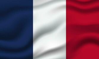 Frankrike flagga 3d vinka baner illustration bakgrund vektor
