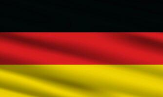 Deutschland National Flagge 3d winken Hintergrund vektor