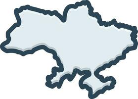 Färg ikon för ukraina vektor