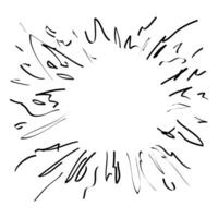 starburst eller sunburst hand ritade. fyrverkeri. klotter design element. vektor illustration