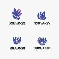 abstrakt Blumen- Logo Design vektor