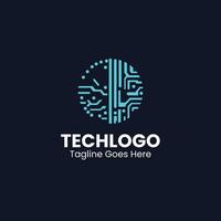 künstlich Intelligenz ai Logo Mensch Technologie Mensch Digital Robotik Logo vektor