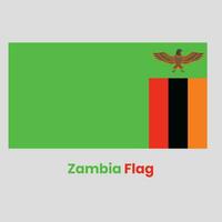 das Sambia Flagge vektor