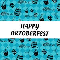 Hintergrund mit Oktoberfest Beschriftung, Urlaub Girlande Ammern vektor
