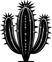 kaktus, minimalistisk och enkel silhuett - vektor illustration