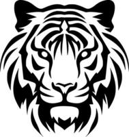 tiger - minimalistisk och platt logotyp - vektor illustration