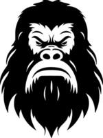 Bigfoot, schwarz und Weiß Vektor Illustration
