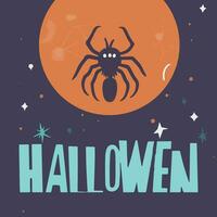glücklich Halloween Typografie Poster und Element Design vektor