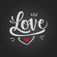 Englisch Wort Liebe Schriftart Design vektor