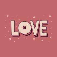 Englisch Wort Liebe Schriftart Design vektor