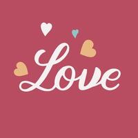 Englisch Wort Liebe Schriftart Design vektor