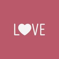 engelsk ord kärlek font design vektor
