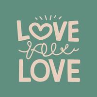 Englisch Wort Liebe Schriftart Design vektor