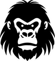 Gorilla, schwarz und Weiß Vektor Illustration