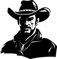 cowboy - minimalistisk och platt logotyp - vektor illustration