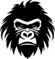 Gorilla - - minimalistisch und eben Logo - - Vektor Illustration