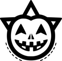 Halloween - - schwarz und Weiß isoliert Symbol - - Vektor Illustration