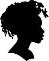 afrika - svart och vit isolerat ikon - vektor illustration
