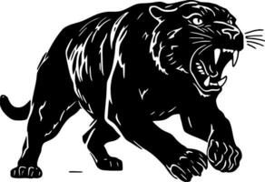 Panther - - minimalistisch und eben Logo - - Vektor Illustration