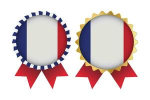 Vektor Medaille einstellen Designs von Frankreich Vorlage