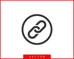 Vektorsymbol für Kettenglieder. Flaches Design des Chainlet-Elements. Konzeptverbindungssymbol lokalisiert auf weißem Hintergrund. vektor