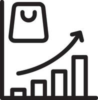 Wachstum Geschäft Symbol Symbol Vektor Bild. Illustration von das Fortschritt Gliederung Infografik Strategie Entwicklung Design Bild