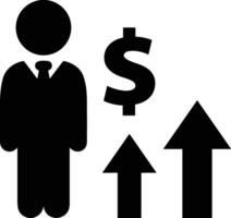 Wachstum Geschäft Symbol Symbol Vektor Bild. Illustration von das Fortschritt Gliederung Infografik Strategie Entwicklung Design Bild