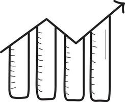 Wachstum Geschäft Symbol Symbol Vektor Bild. Illustration von das Fortschritt Gliederung Infografik Strategie Entwicklung Design Bild