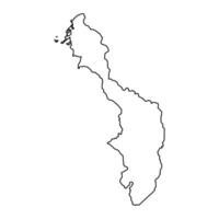 bolivar avdelning Karta, administrativ division av colombia. vektor