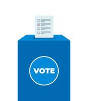 setzt Wählen Abstimmung im Abstimmung Kasten. Wählen und Wahl Konzept. Vektor Illustration.