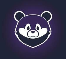Panda Bär Kopf Logo vektor