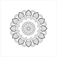 blomma mandala design, vit bakgrund. etnisk dekorativ element med fri vektor 3