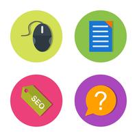 Satz von Vector SEO Search Engine Optimization Icons