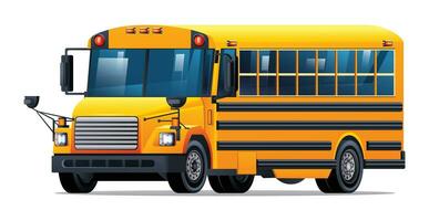 gul skola buss vektor illustration isolerat på vit bakgrund