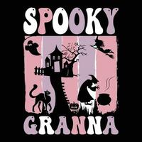 Halloween T-Shirt Design ,gespenstisch T-Shirt Design vektor