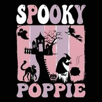 Halloween T-Shirt Design ,gespenstisch T-Shirt Design vektor