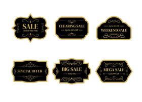 Verkauf-Banner-Vorlagen-Design. Sonderangebot-Tags. super verkaufsrabatte. Flash-Sale-Rabatt. Mega-Sale-Angebot. großer Verkauf. Sonderverkauf. Rabatt-Tag-Vektor-Set vektor