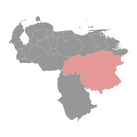 bolivar stat Karta, administrativ division av venezuela. vektor