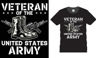 Veteranen-T-Shirt-Design vektor