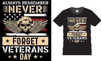 Veteranen-T-Shirt-Design vektor