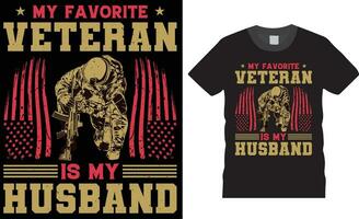 Veteranen-T-Shirt-Design vektor