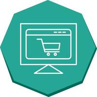 E-Commerce-Website-Vektorsymbol vektor