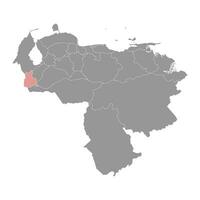 Tachira Zustand Karte, administrative Aufteilung von Venezuela. vektor