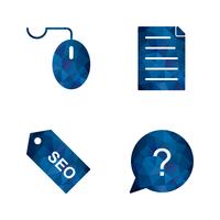 Satz von Vector SEO Search Engine Optimization Icons