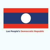 lao människors demokratisk republik flagga vektor