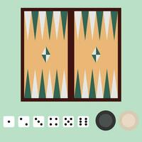 das Illustration von Backgammon Spiel einstellen vektor